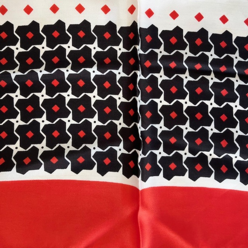 Jean T Red Border Surrounding A Multi-Color Abstr… - image 3